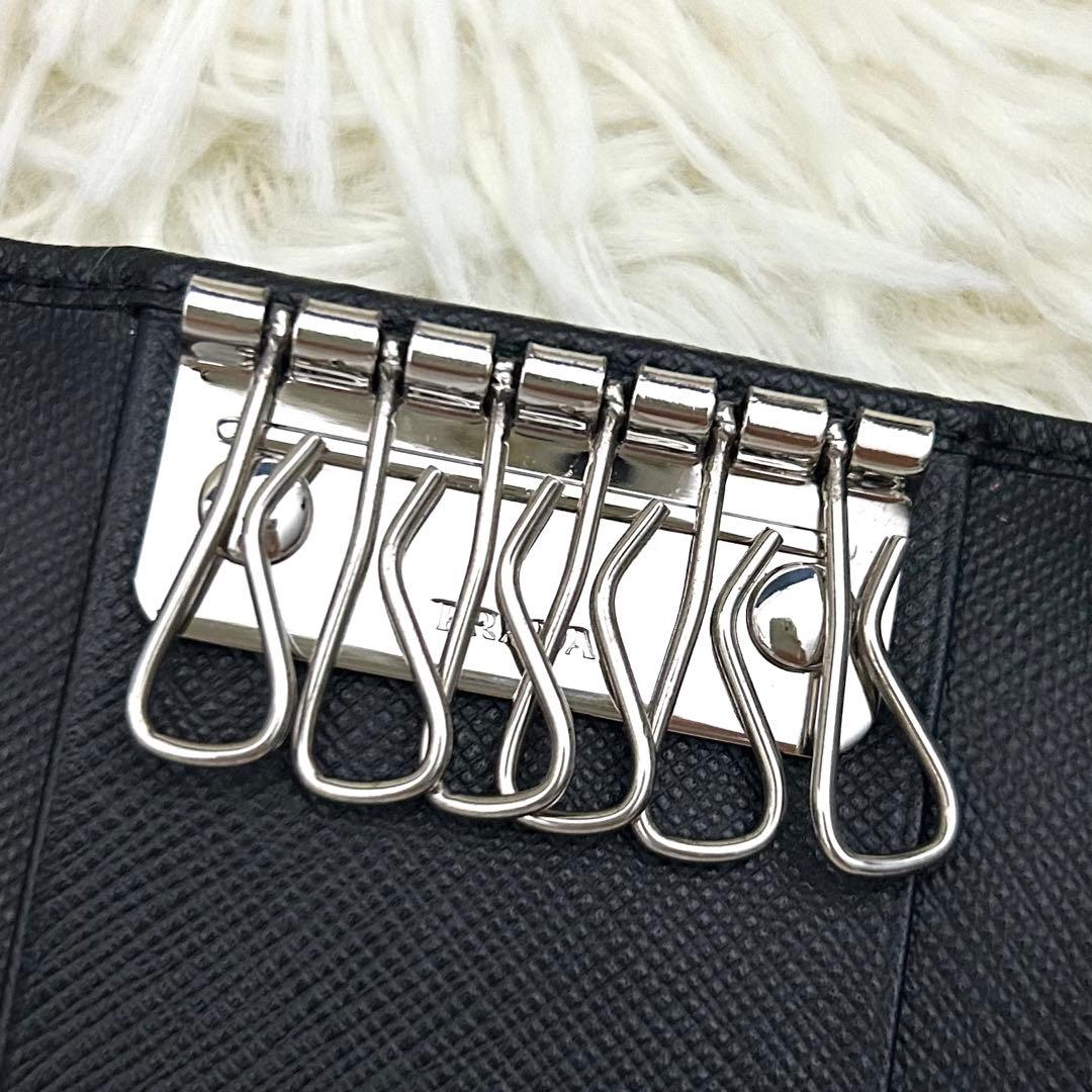 【極美品】PRADA プラダ サフィアーノレザー 6連 キーケース