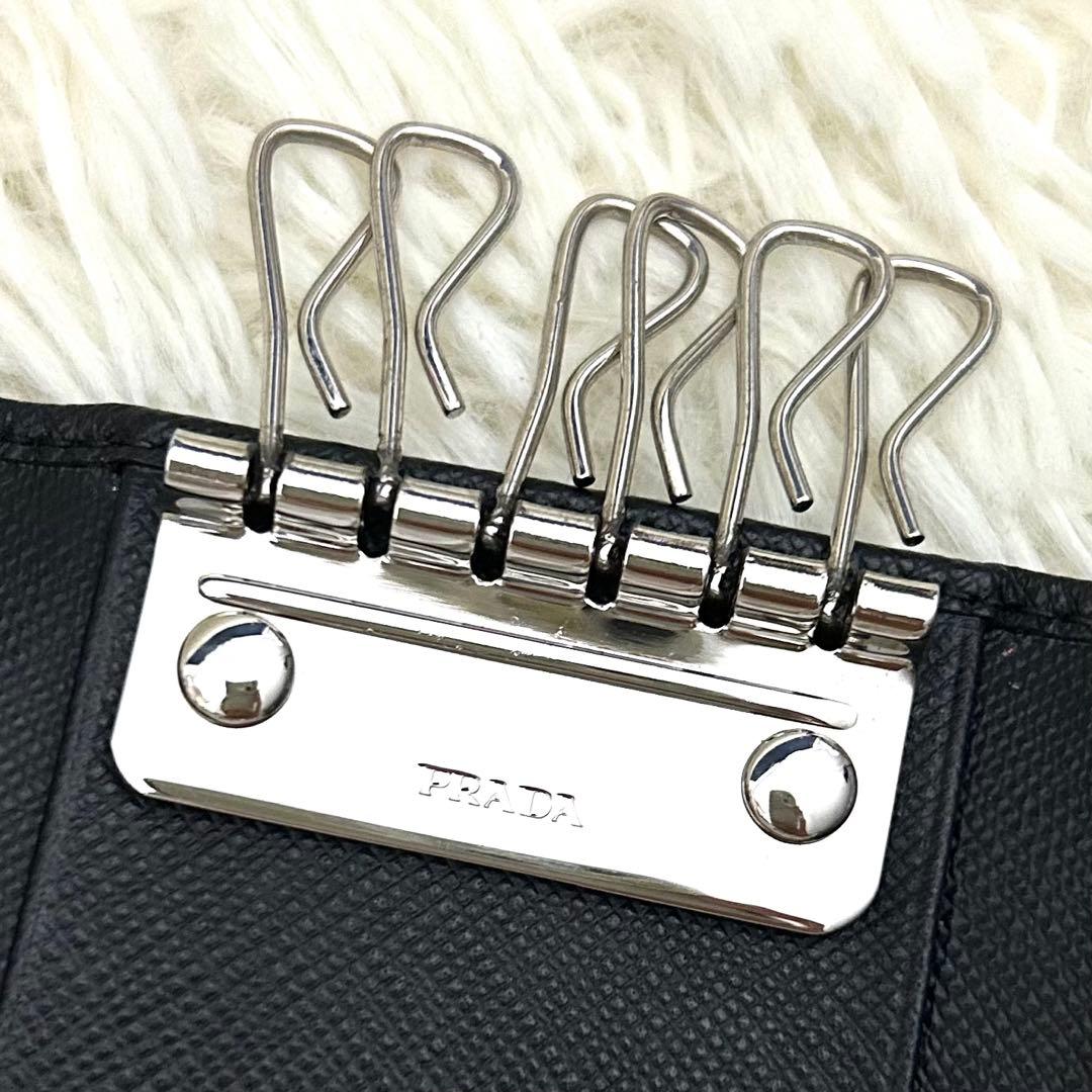 【極美品】PRADA プラダ サフィアーノレザー 6連 キーケース