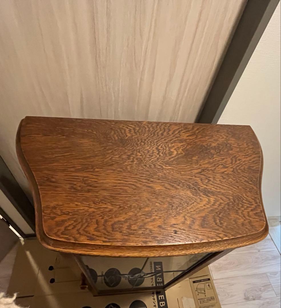 三越家具　ブルージュ Brugge ステンドグラス キャビネット オーク材 英国