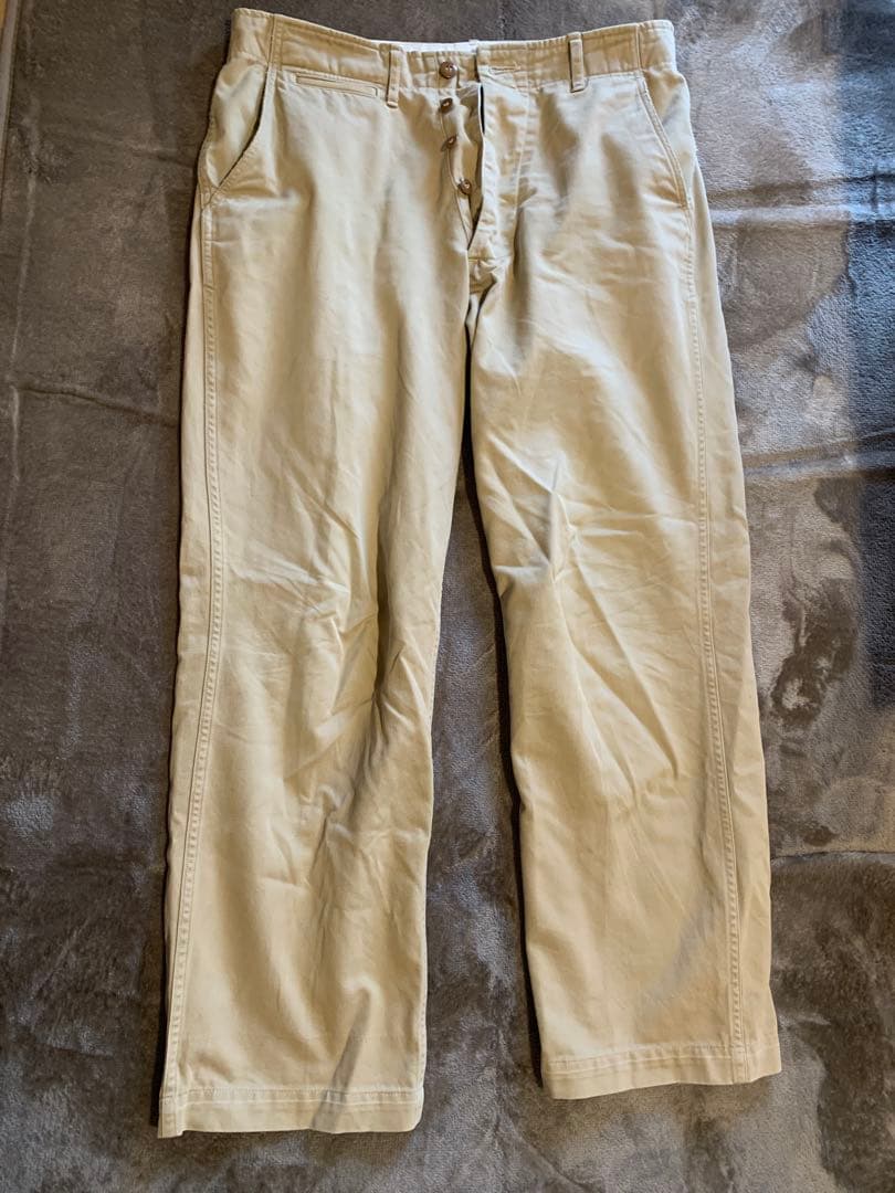 古着/US ARMY チノパン/尿素ボタン/W34-35 L28/40s〜50s
