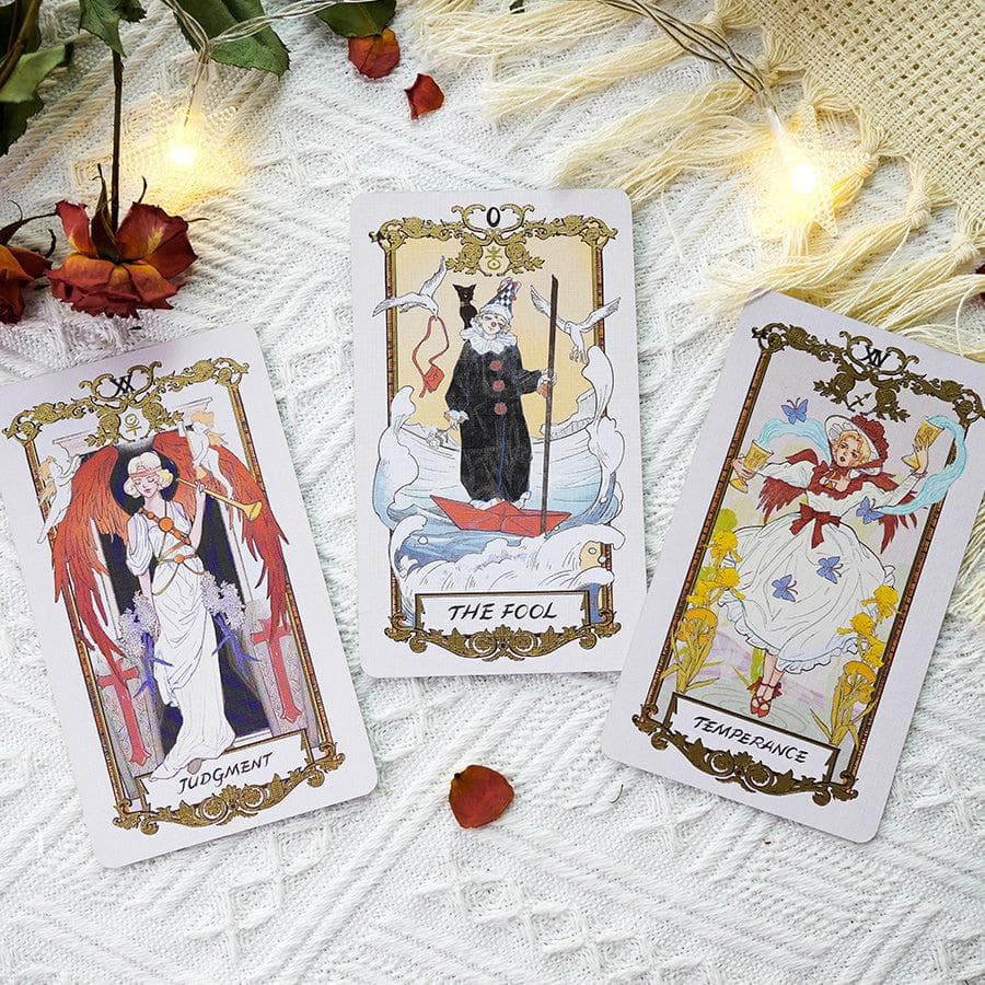 【正規品タロットカード】レトロかわいい✨少女マンガのようにキラキラしたデッキ