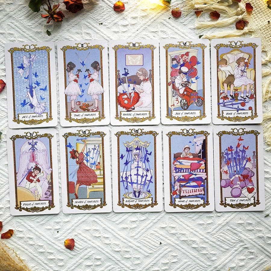 【正規品タロットカード】レトロかわいい✨少女マンガのようにキラキラしたデッキ