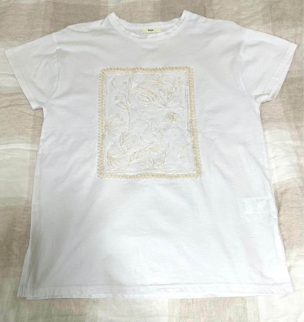 トップス EMBROIDERY SHORT SLEEVE SHIRTS