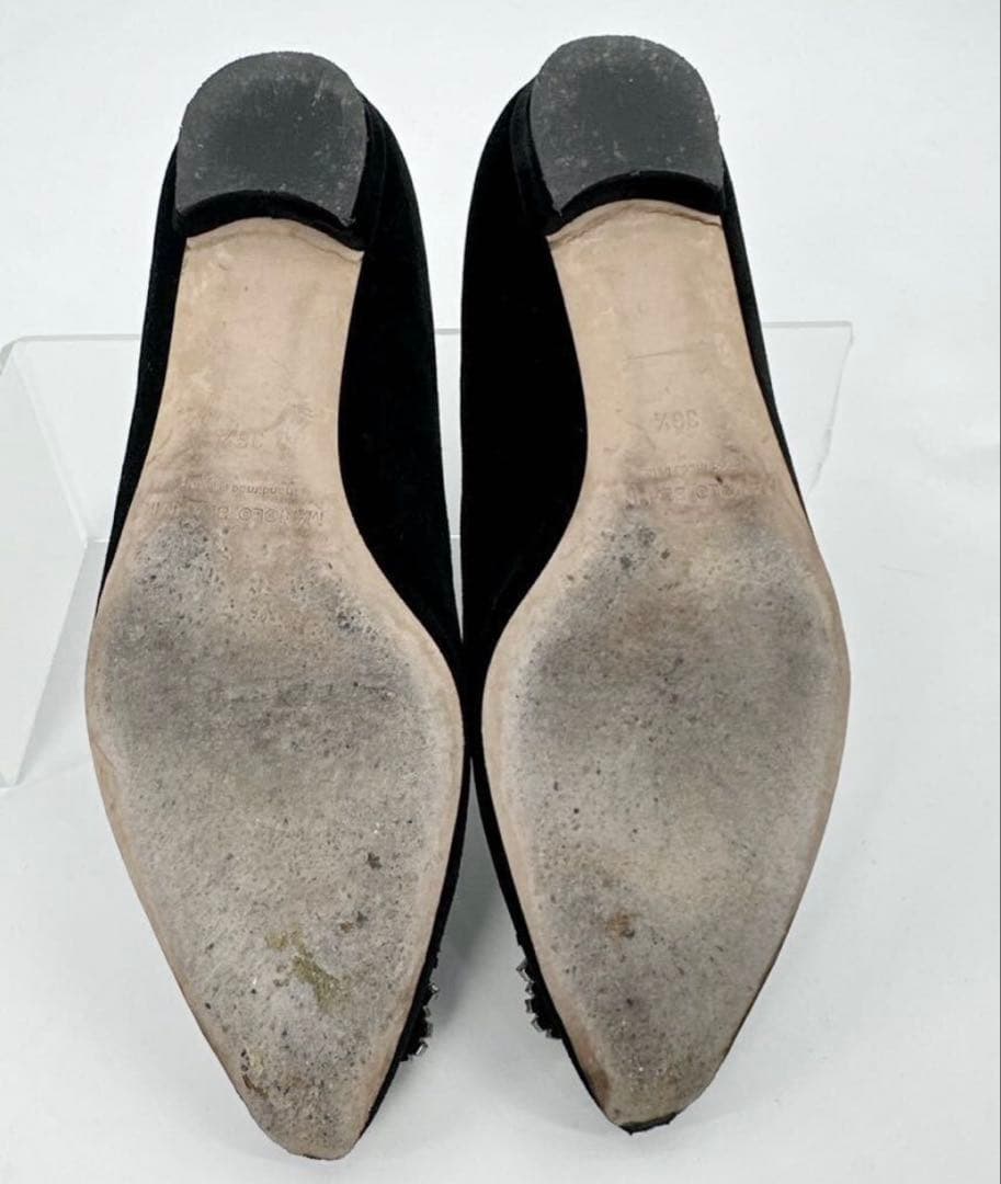 【マノロブラニク】MANOLO BLAHNIK ハンギシ　フラットパンプス