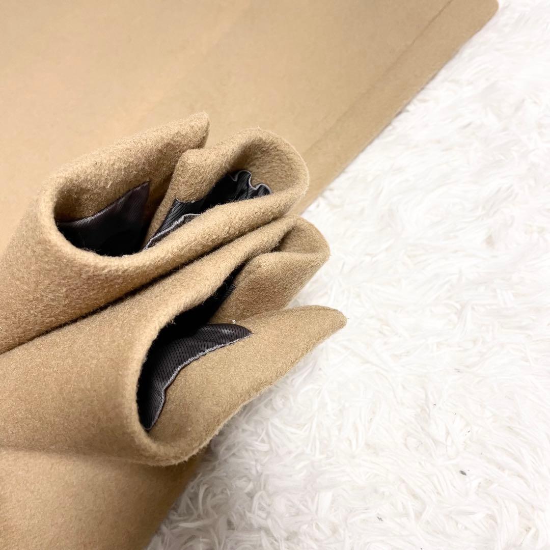 【美品】ebure ウールロングチェスターコート 比翼ボタン 38サイズ