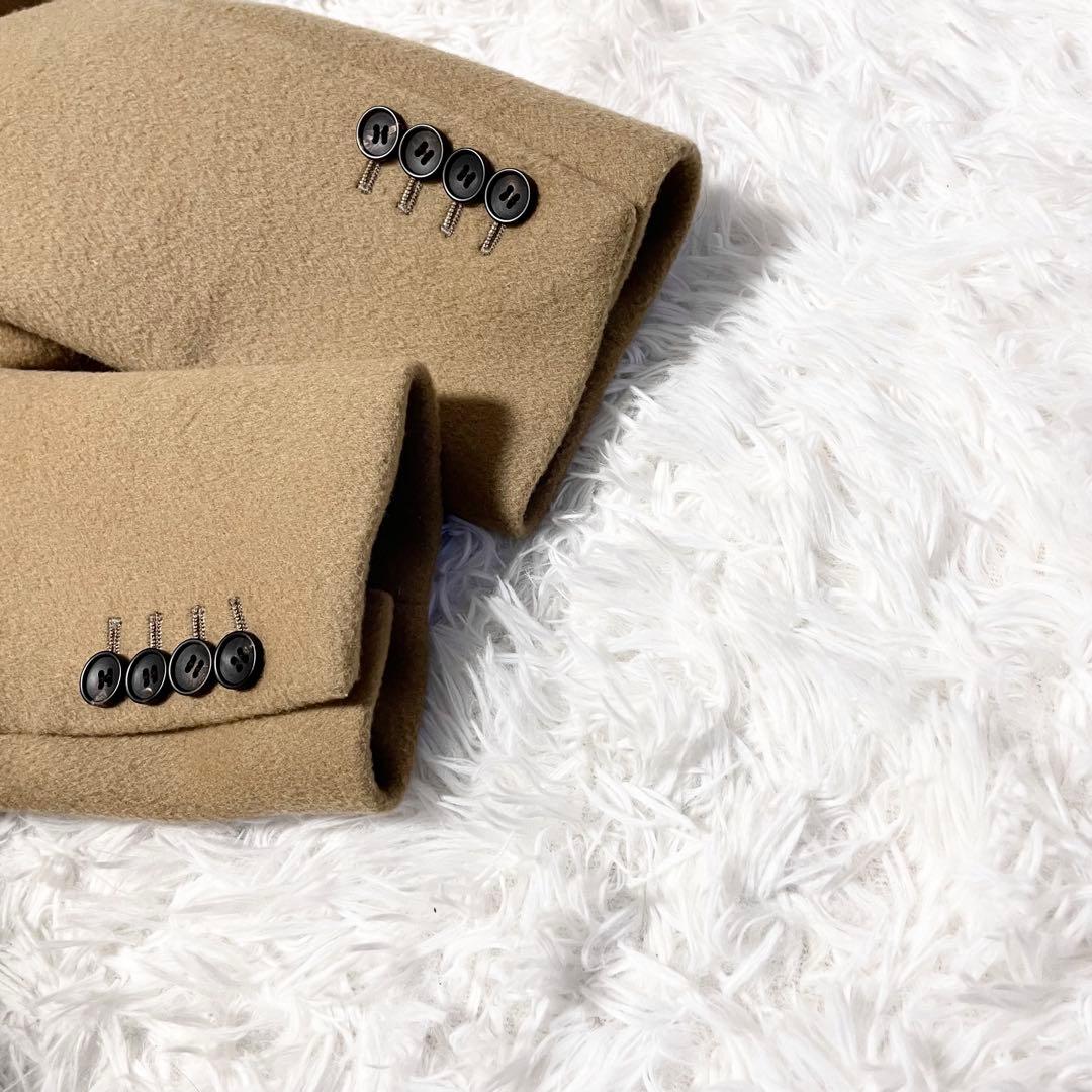 【美品】ebure ウールロングチェスターコート 比翼ボタン 38サイズ