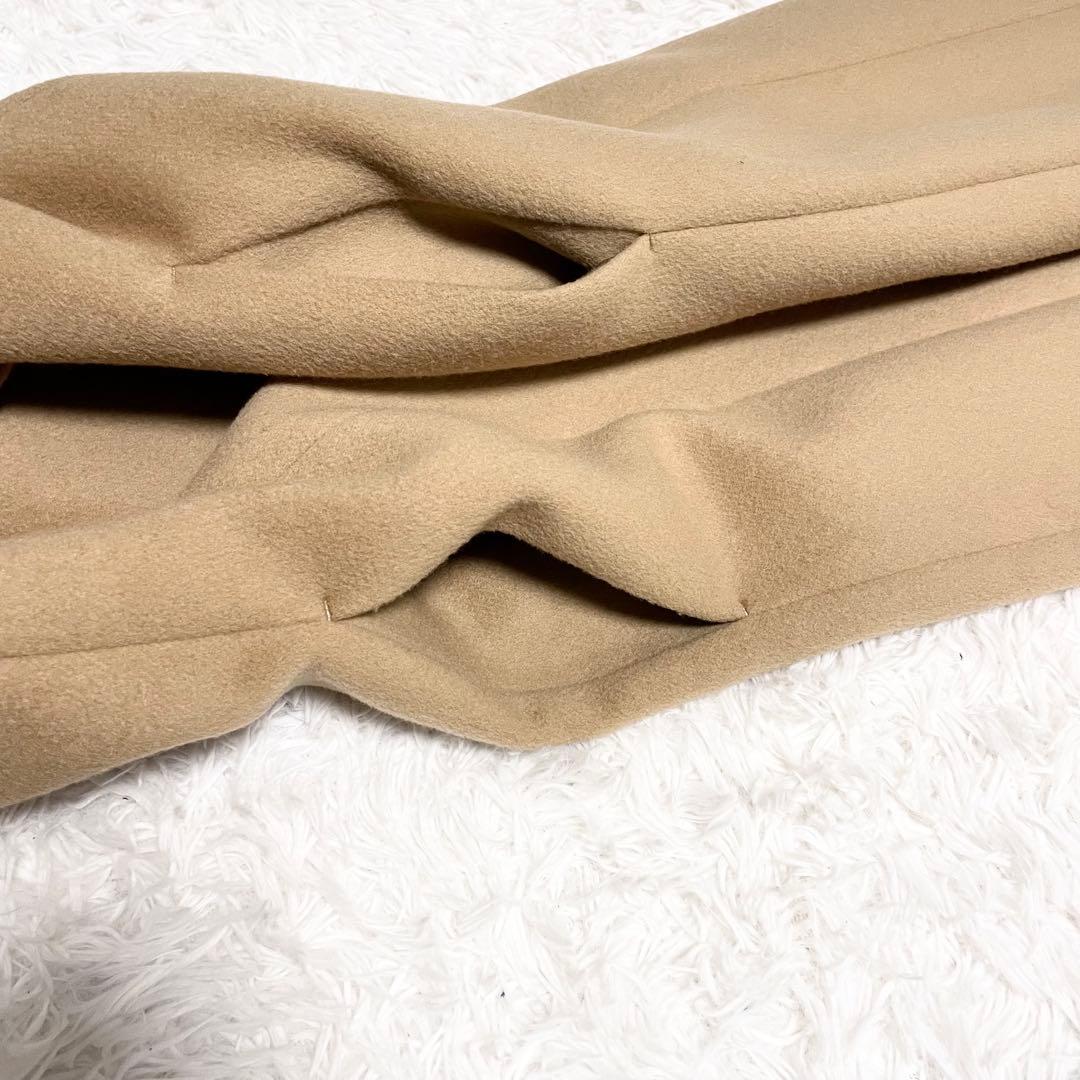 【美品】ebure ウールロングチェスターコート 比翼ボタン 38サイズ