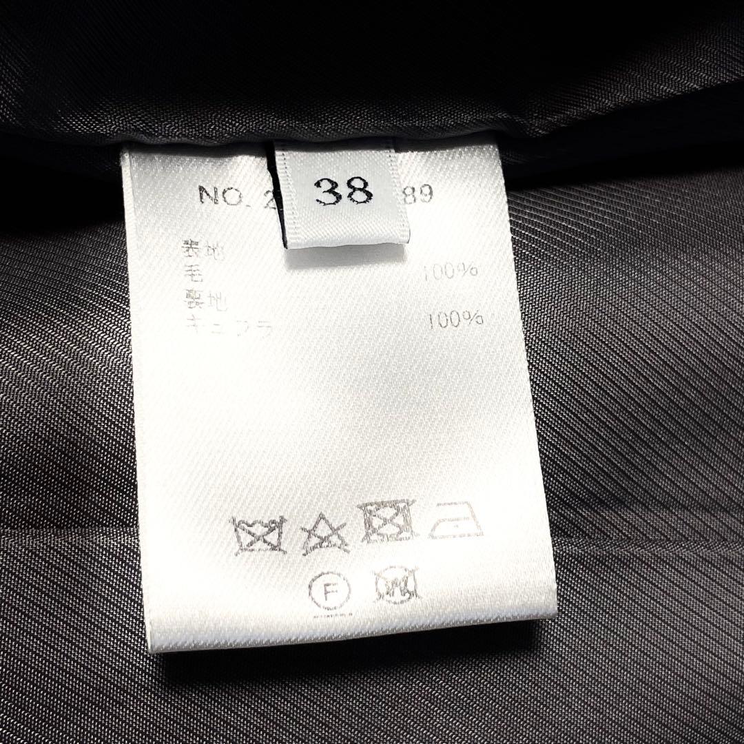 【美品】ebure ウールロングチェスターコート 比翼ボタン 38サイズ