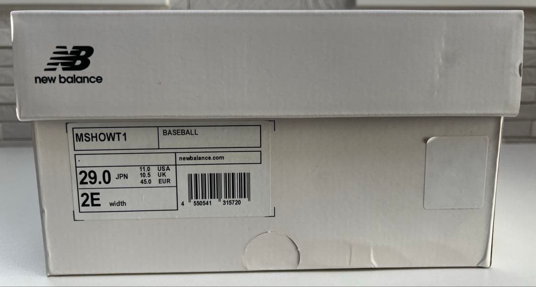 New Balance 大谷モデル MSHOWT1 ホワイト/ゴールド 29cm