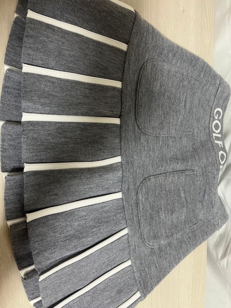 定価4.6万 MARK&LONA ウール ニットスカート 36 グレー 暖か