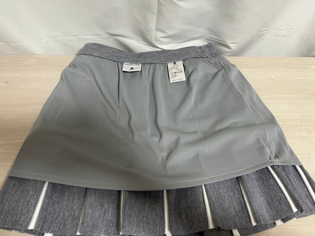 定価4.6万 MARK&LONA ウール ニットスカート 36 グレー 暖か