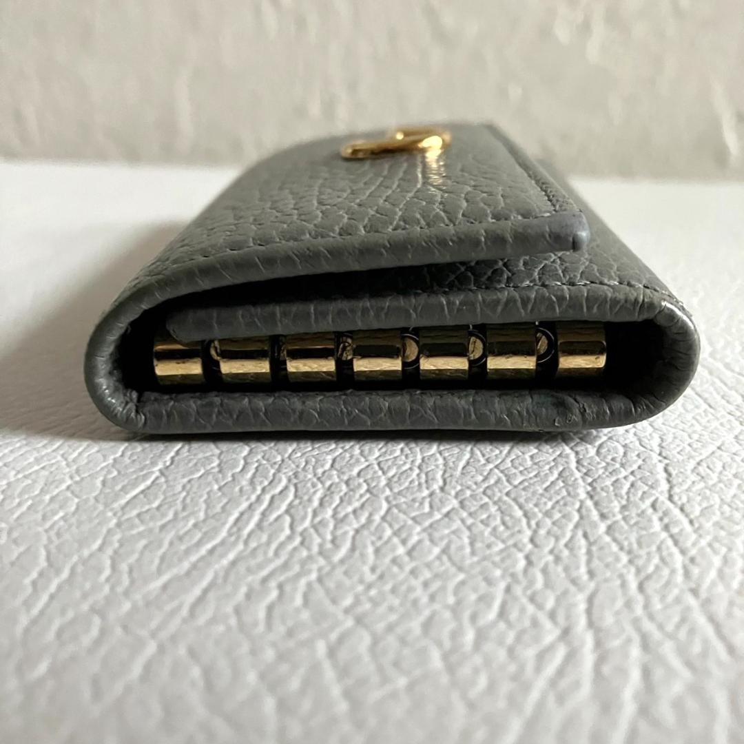 GUCCI グッチ GGマーモント レザー キーケース グレー 456118