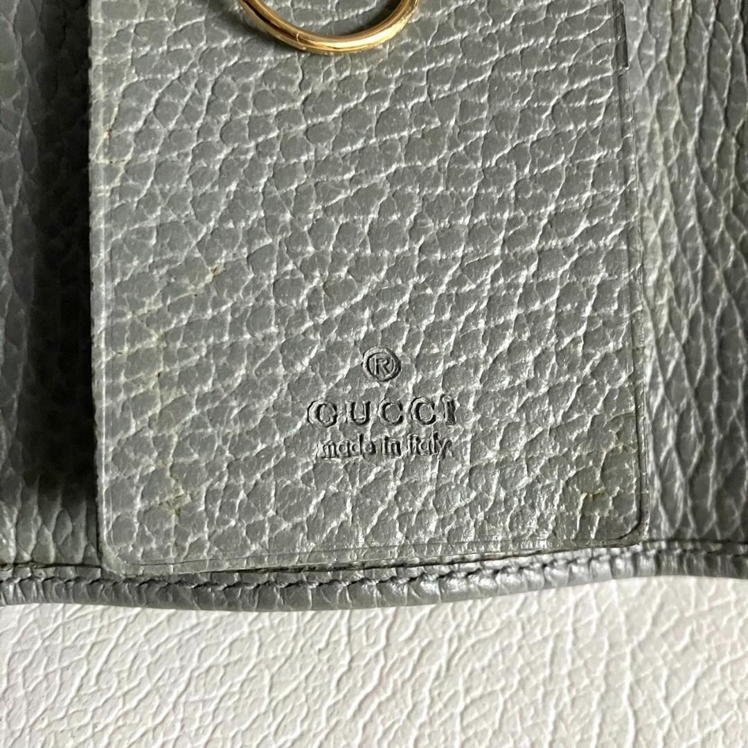 GUCCI グッチ GGマーモント レザー キーケース グレー 456118