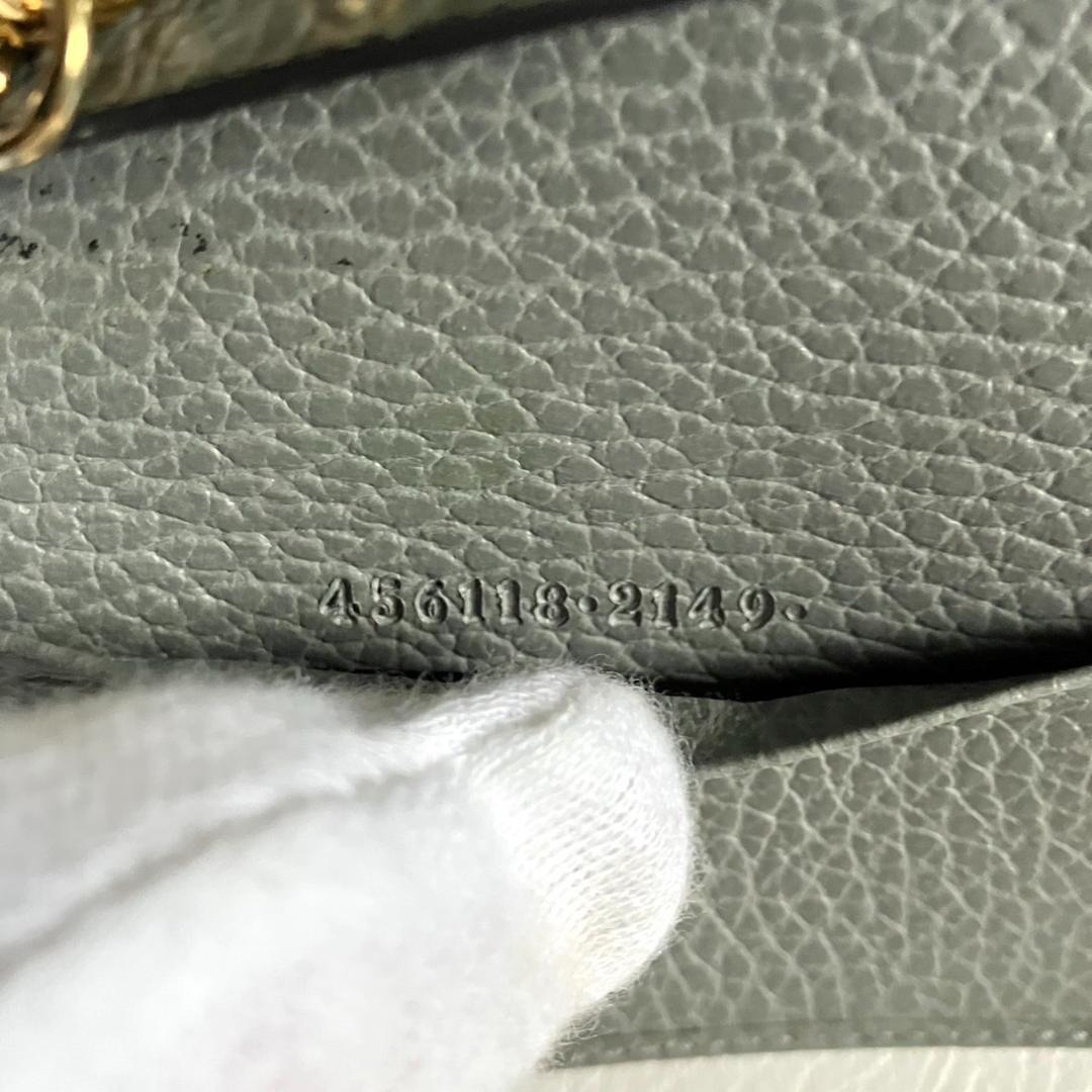 GUCCI グッチ GGマーモント レザー キーケース グレー 456118