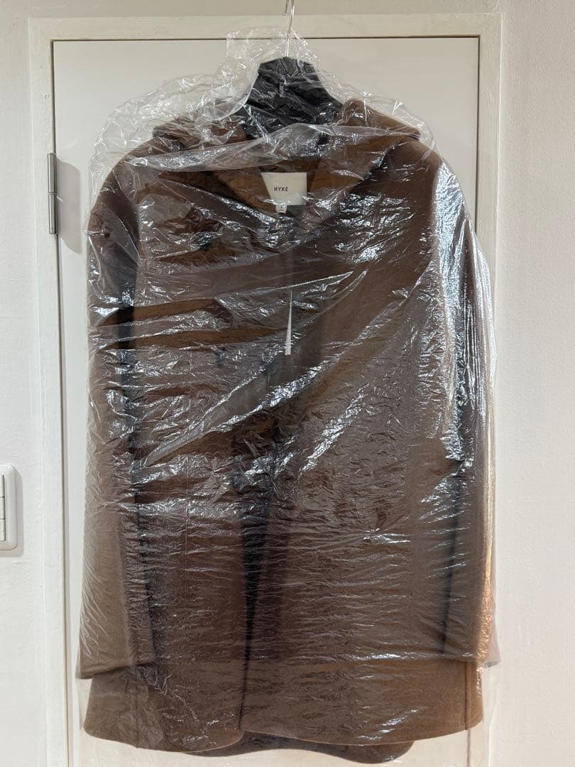 ジャケット・アウター HYKE 25aw DOUBLE FACE SHAWL COLLAR COAT