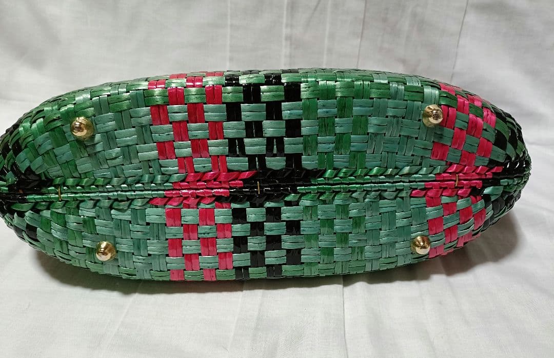 ロベルトリッチ 編込みかごバッグ ハンドバッグ マルチカラー イタリア