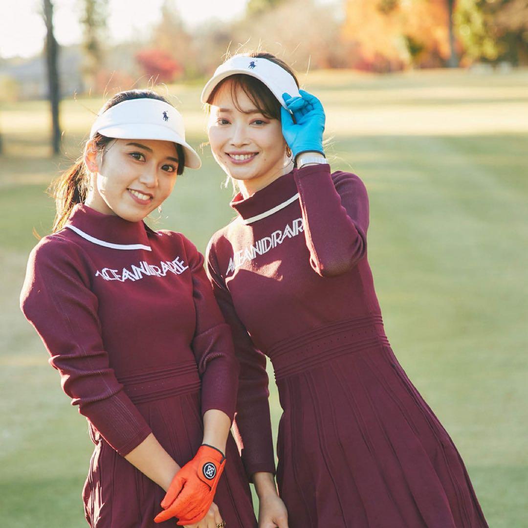 45美品　ACEANDRARE エアリーニット　プリーツワンピース　フィラ