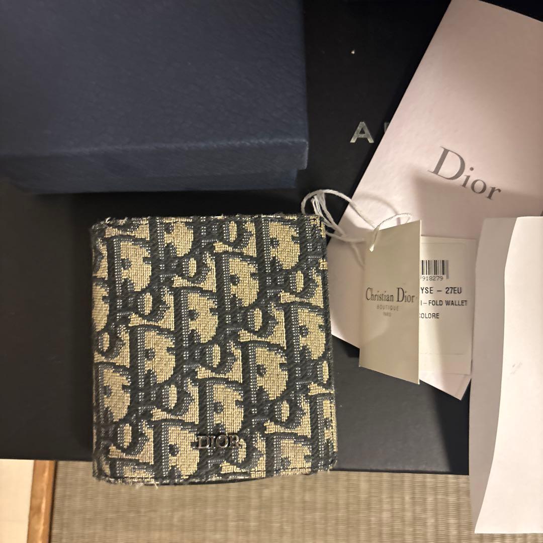DIORオブリーク二つ折り財布