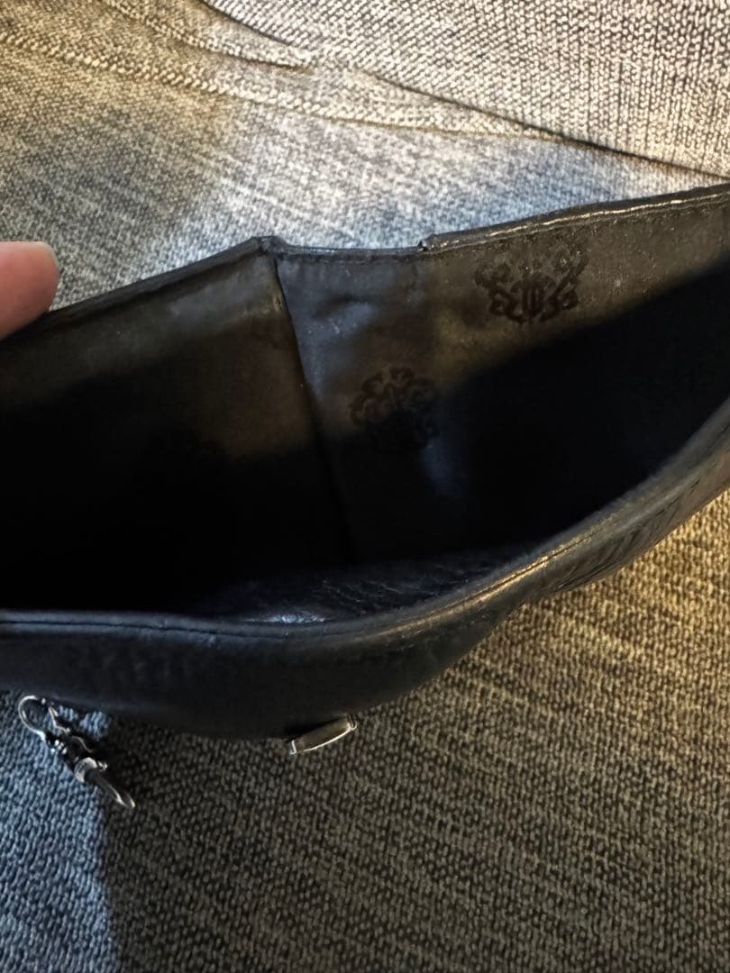 廃盤希少品 クロムハーツ スクエアクロスボタン ビルウォレット