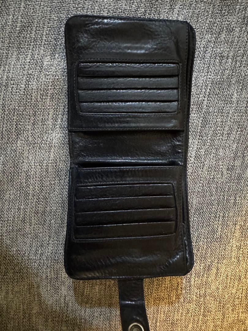 廃盤希少品 クロムハーツ スクエアクロスボタン ビルウォレット