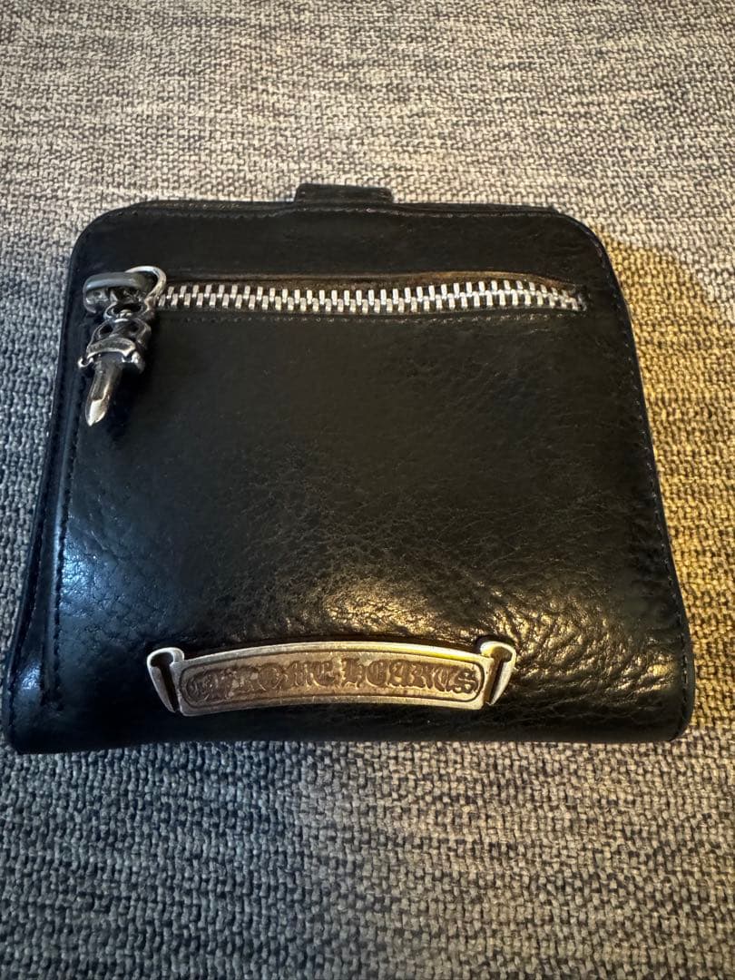 廃盤希少品 クロムハーツ スクエアクロスボタン ビルウォレット