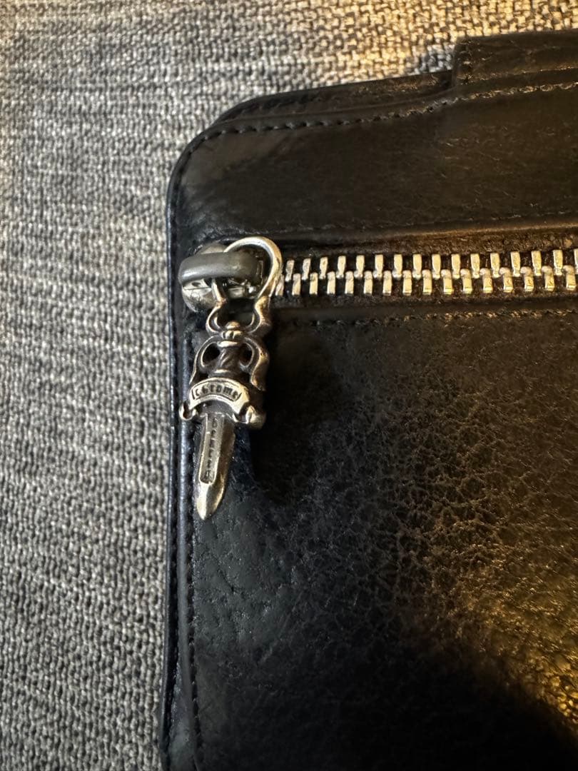 廃盤希少品 クロムハーツ スクエアクロスボタン ビルウォレット