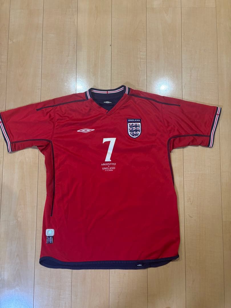 正規品01-03 Umbro England away Beckham #7
