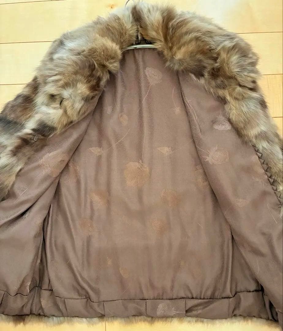 美品　極上 セーブル 毛皮 100% ファーコート　ジャケット ブラウン　M相当
