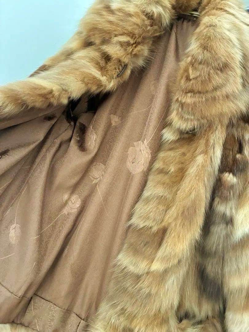 美品　極上 セーブル 毛皮 100% ファーコート　ジャケット ブラウン　M相当