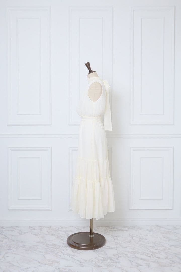 完売品❗️Sheer Shiny Gather Tiered Dress