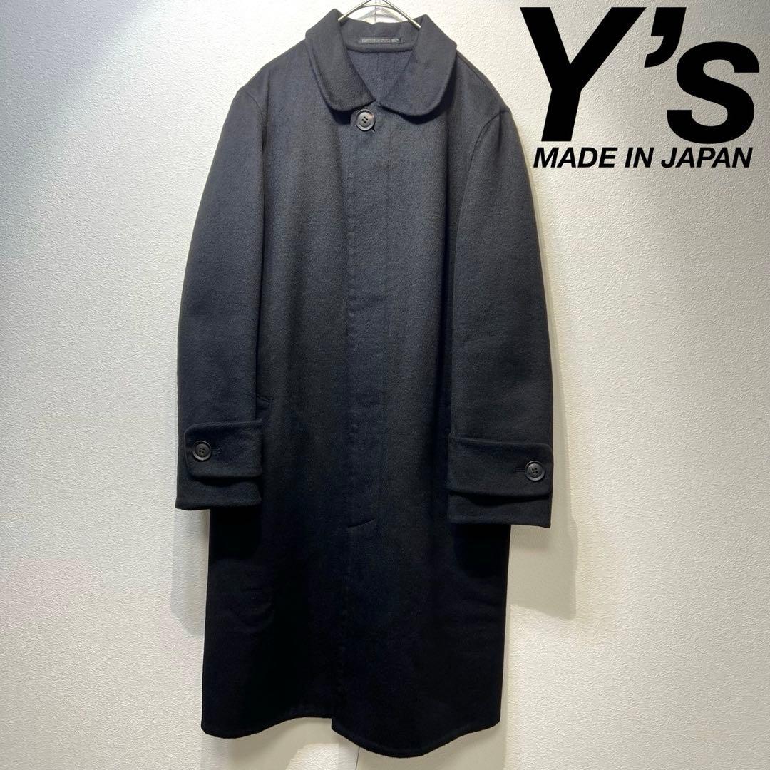 希少 極美品 ワイズ ヨウジヤマモト カシミヤ 丸襟 ステンカラーコート 3
