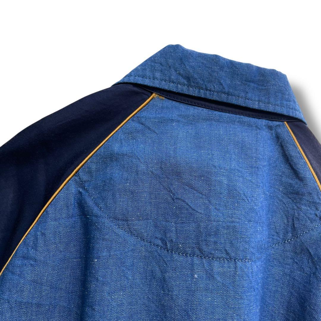 ヴィヴィアンウエストウッド オーブ刺繍 デニム ナイロン 切り替え ジャケット2