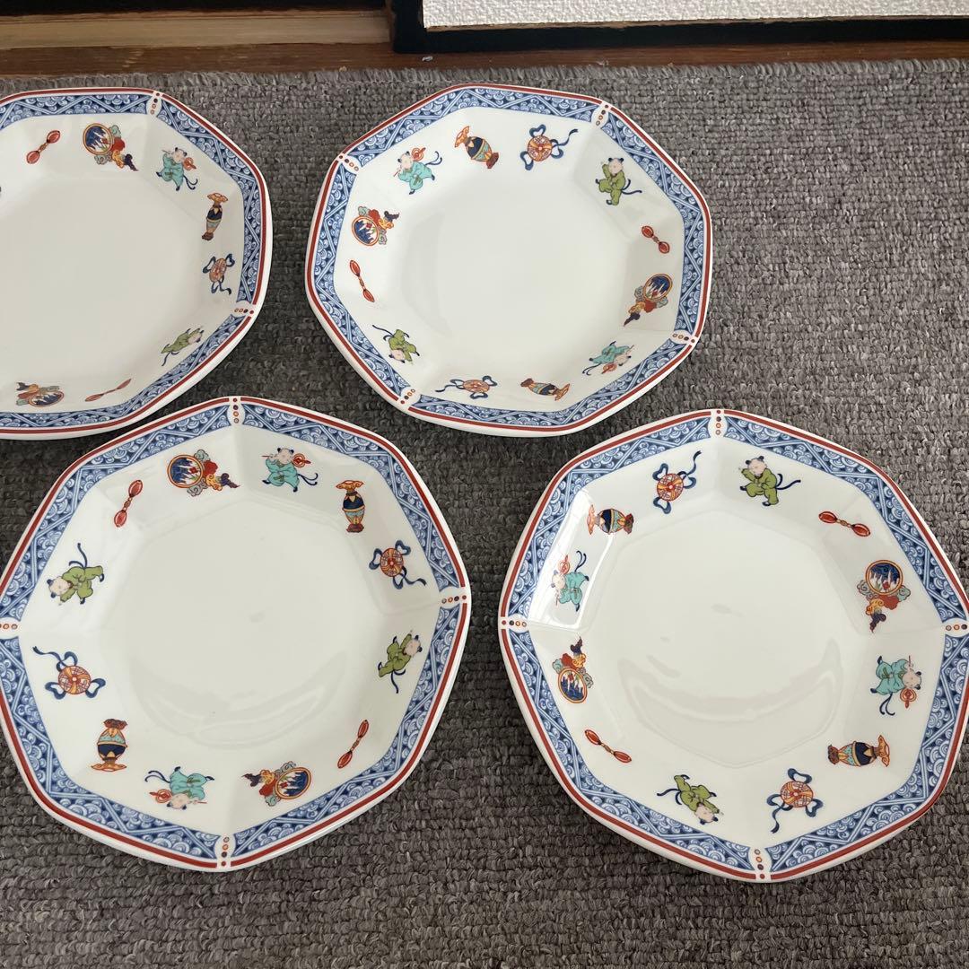 ナルミ/中華皿/唐子/ラーメン鉢/八角皿10点セット