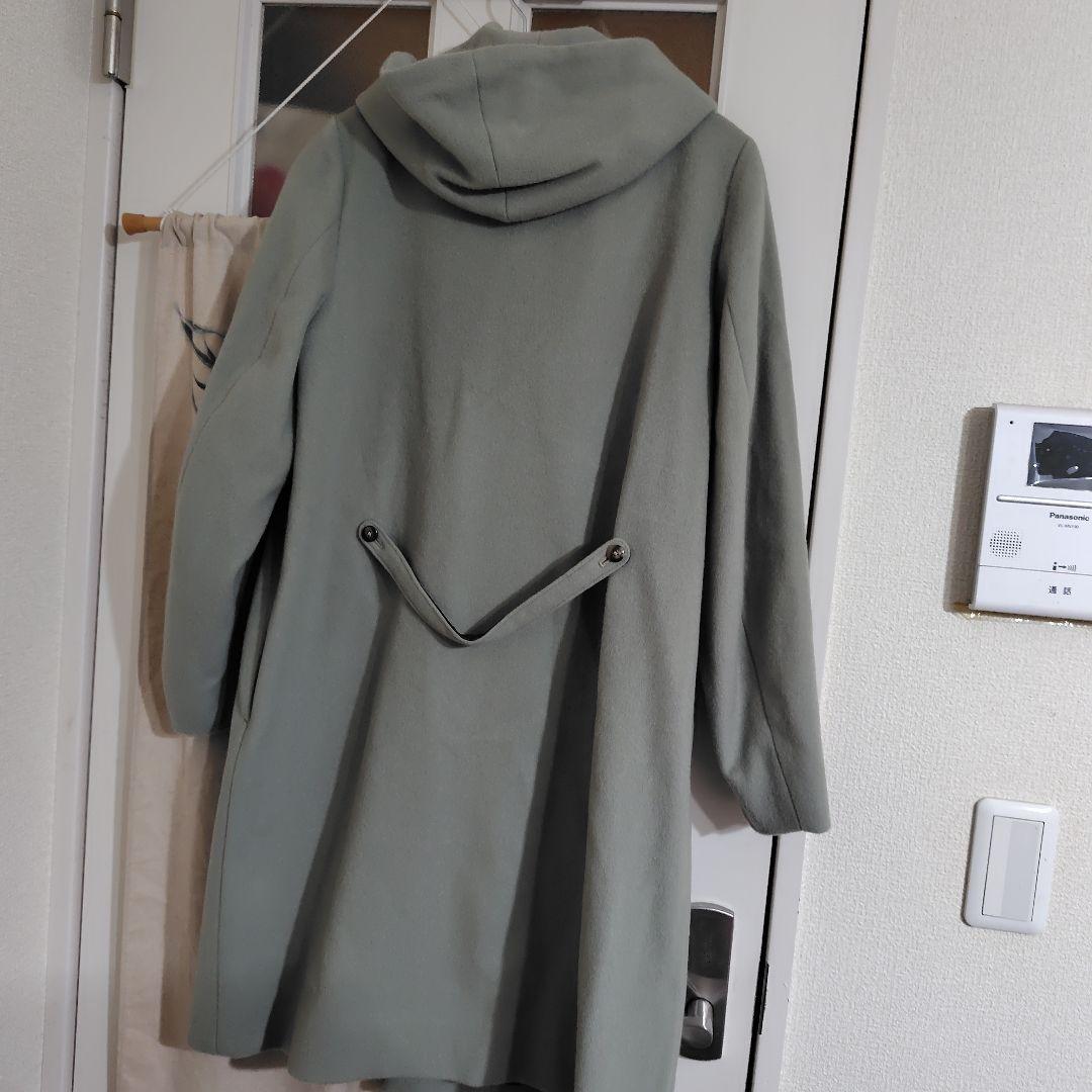 Mitukisan着パラスパレス十日フード付きグリーングレーコートサイズ2