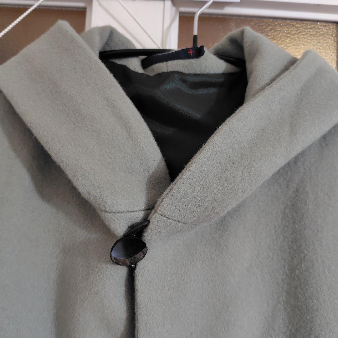 Mitukisan着パラスパレス十日フード付きグリーングレーコートサイズ2