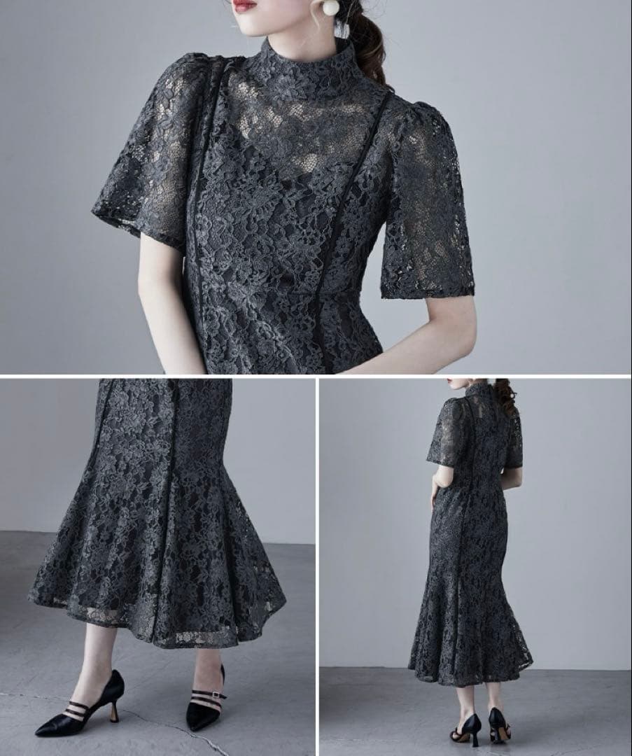 【セール中！】レースマーメイドワンピース