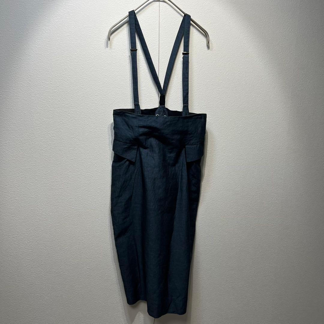 美品 トーガプルラ リネン サスペンダー デザイン サロペット オーバーオール