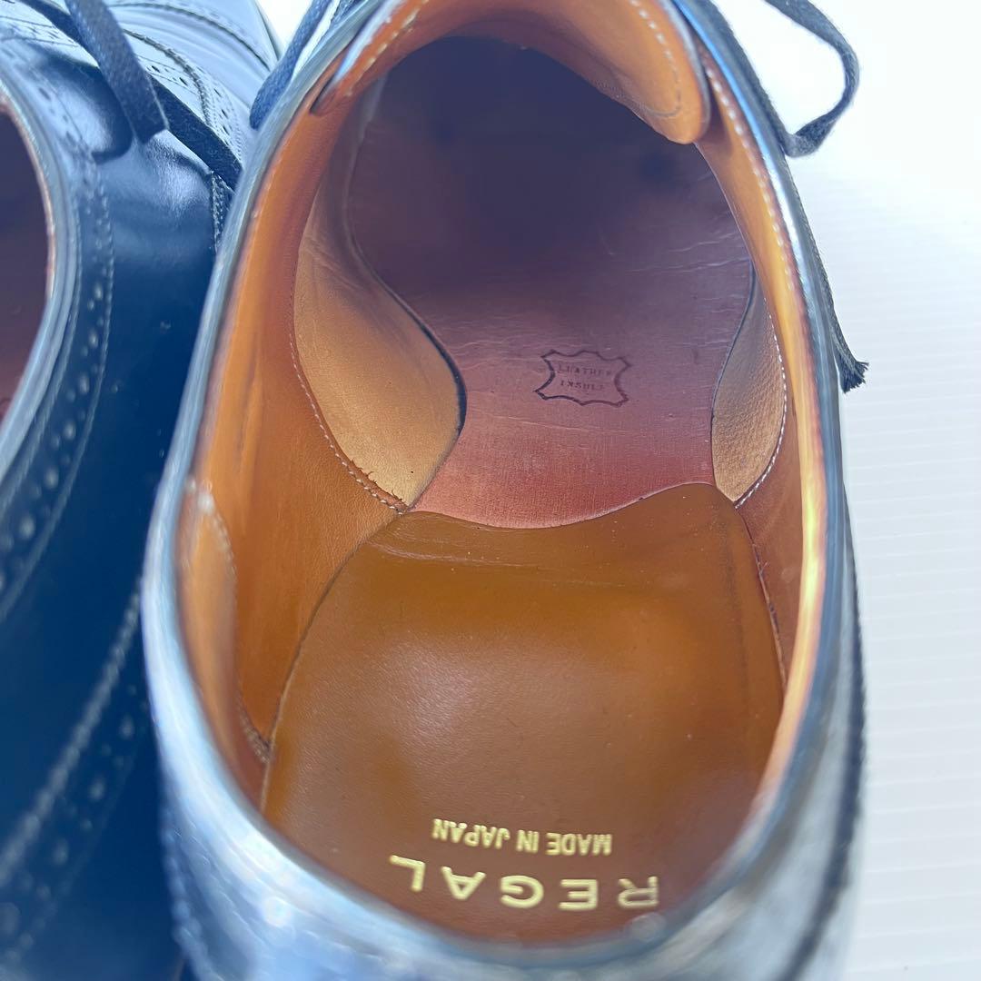 美品✨ REGAL ビジネスシューズ 黒 27 クォーターブローグ 02DR