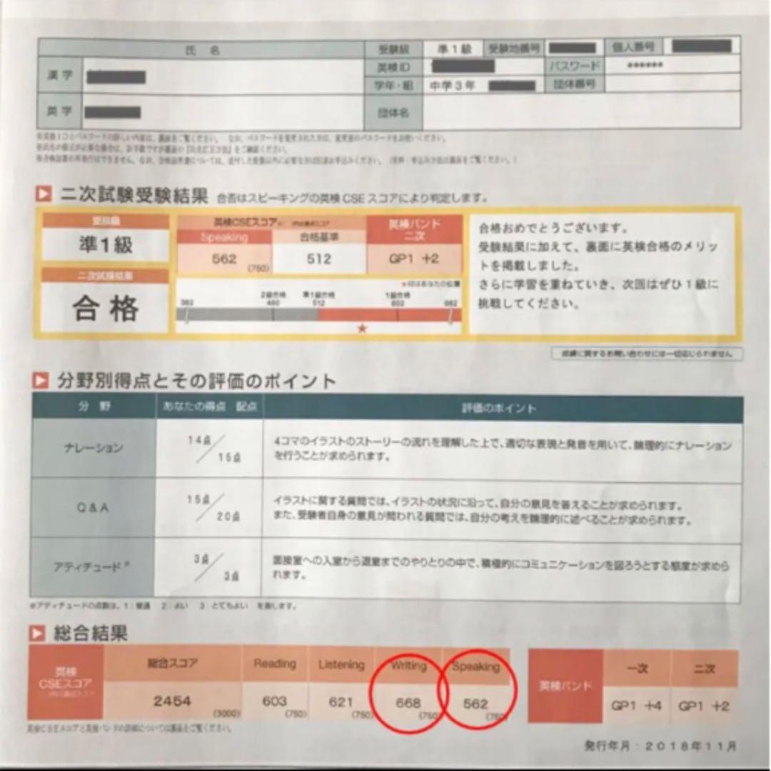 英検準1級　エッセイ集　面接問答集(カラーコピー)