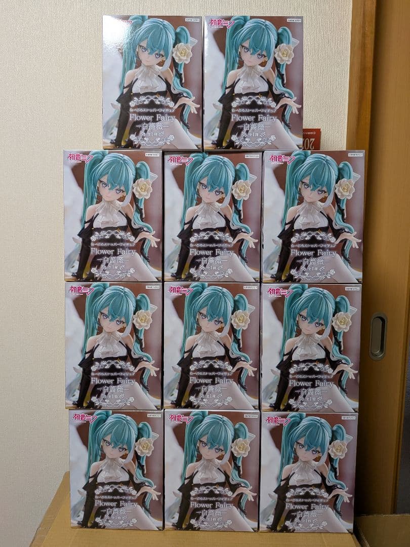 【新品未開封】初音ミク FlowerFairy 白薔薇 ガンダムコラボ 計12体