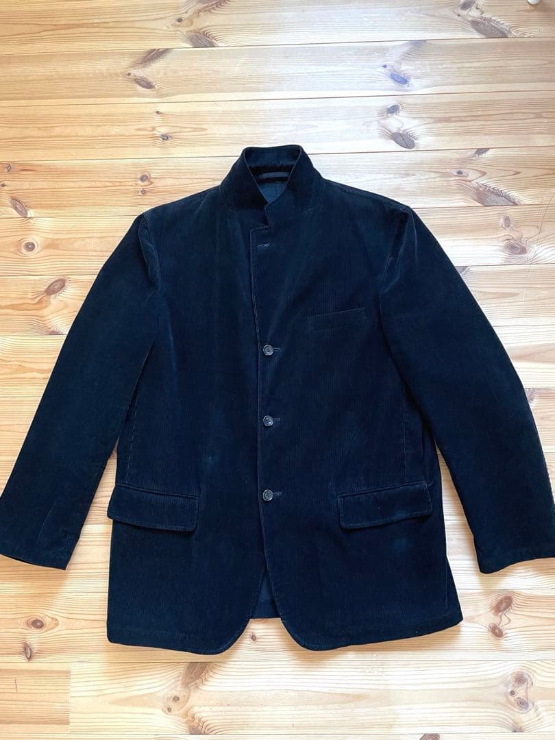 【極美品】コムデギャルソンオム ブラック コーデュロイ 細畝 1枚仕立て L 冬