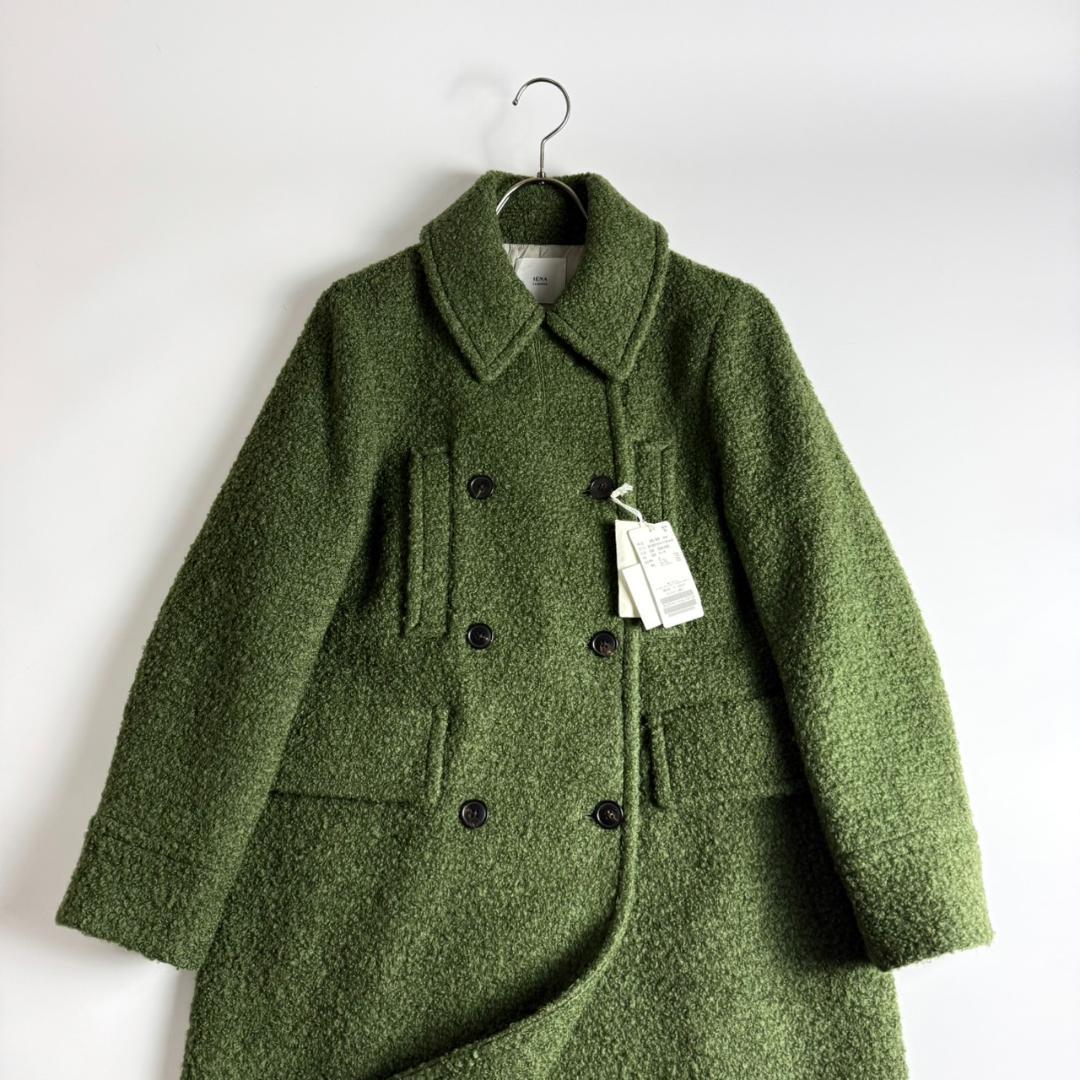 新品タグ付き　 IENA LA BOUCLE ループメルトン Wボタンコート　M