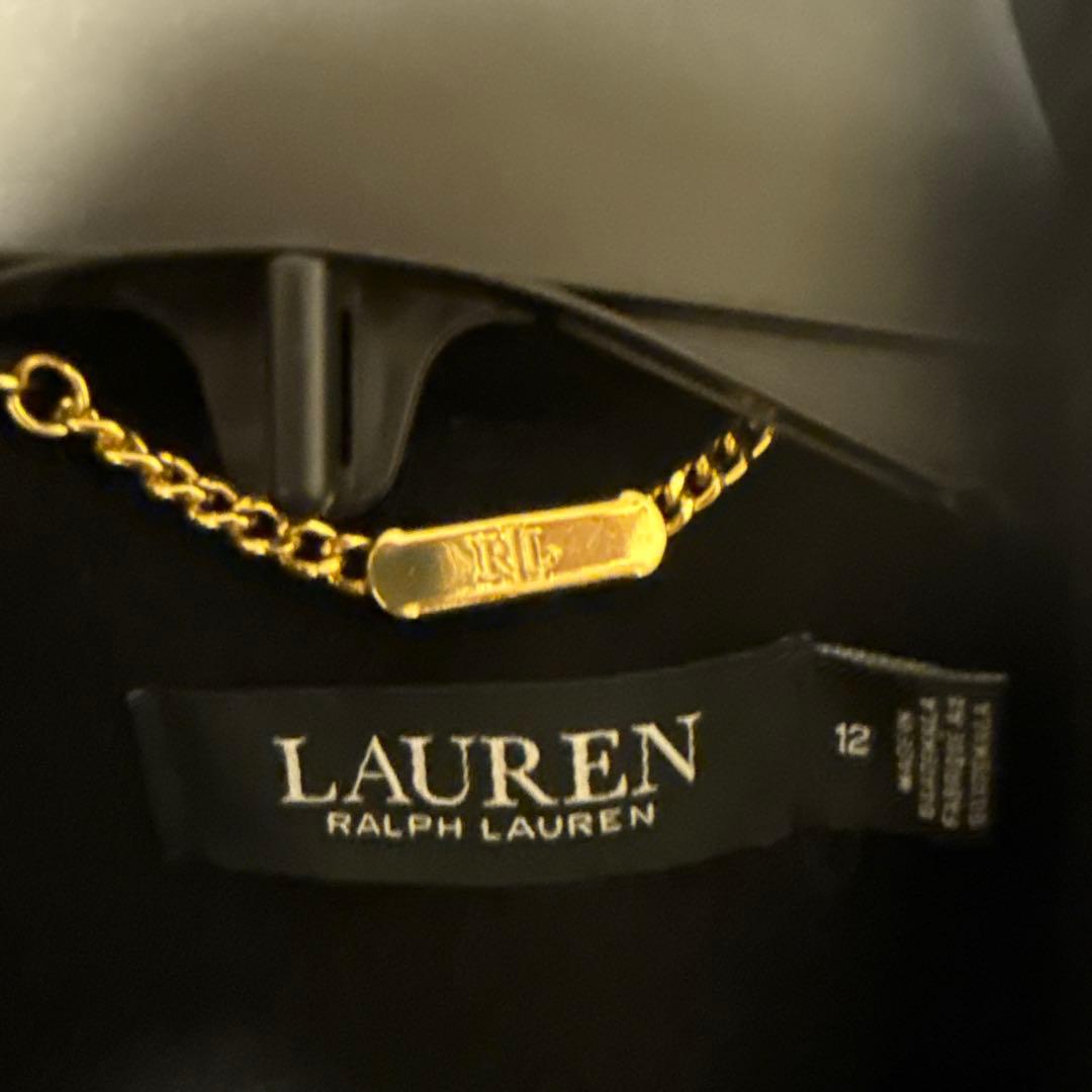 LAUREN RALPH LAUREN ブラックロングコート 12