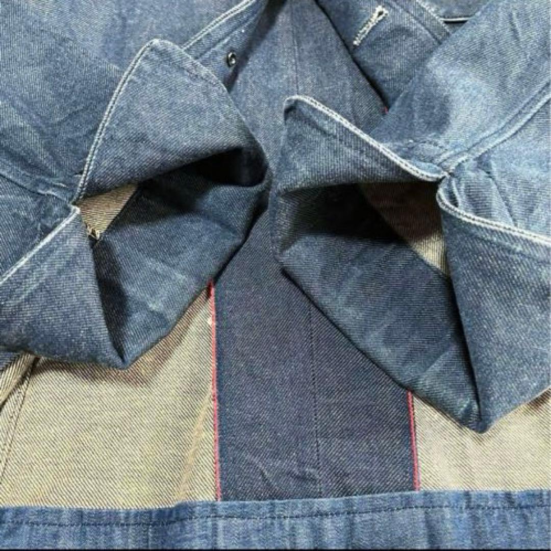 45R デニム　インディゴ　ジャケット　カバーオール　R刺繍