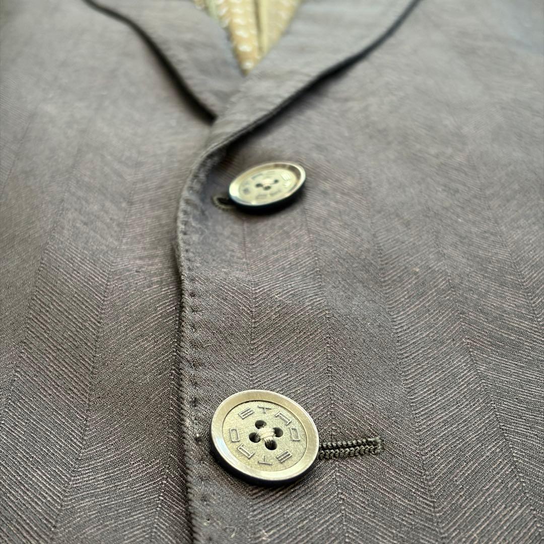 【ペイズリー×ヘリンボーン】ETRO エトロ テーラードジャケット シルク