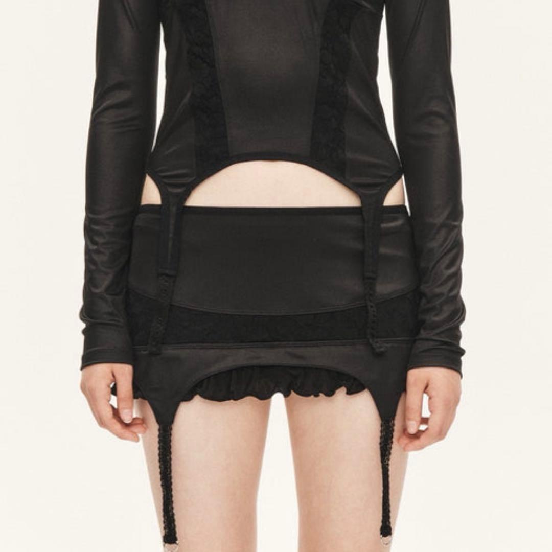 threetimes レースガータースカート M