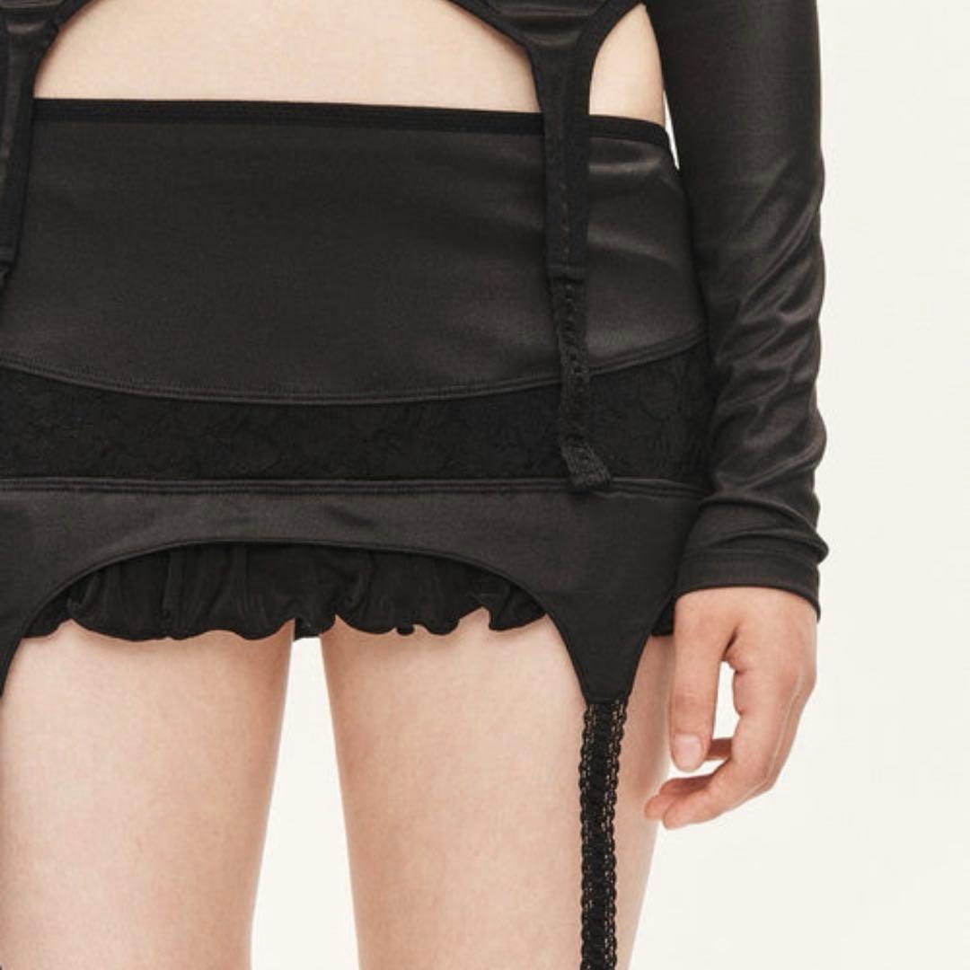 threetimes レースガータースカート M