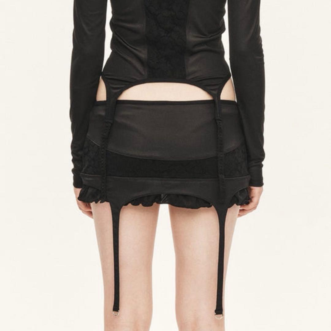 threetimes レースガータースカート M