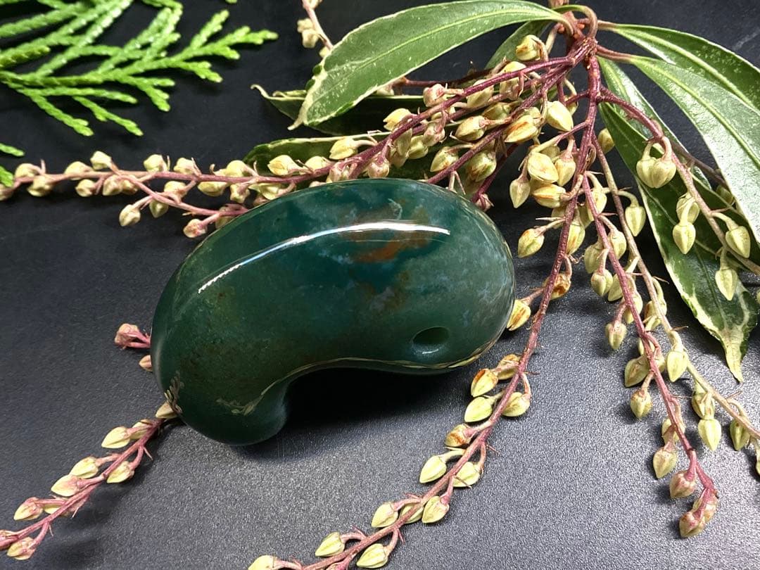 天然無垢石 グラデーションアートの美しい出雲石【碧玉】　即購入を半額以下‼️鑑別書