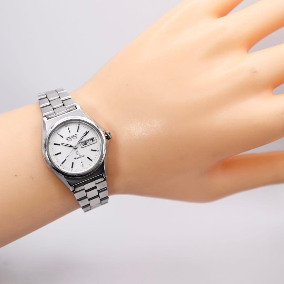 SEIKO Silver Wave デイト シルバー レディース 腕時計 889